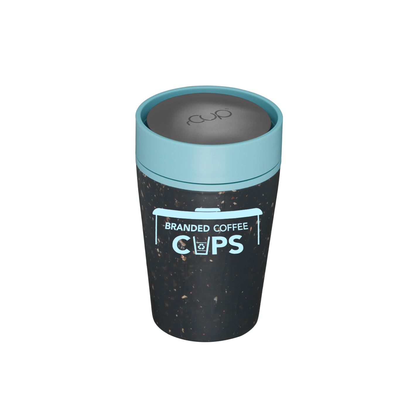 227ml/8oz rCup Black & Pink Reusable Coffee Cup & Travel Mug 