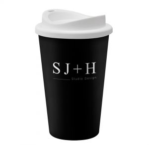 Black Universal Cup with White Lid