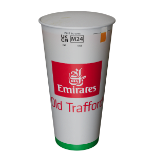 Emirates Old Trafford Paper Pint Cup UKCA with Window