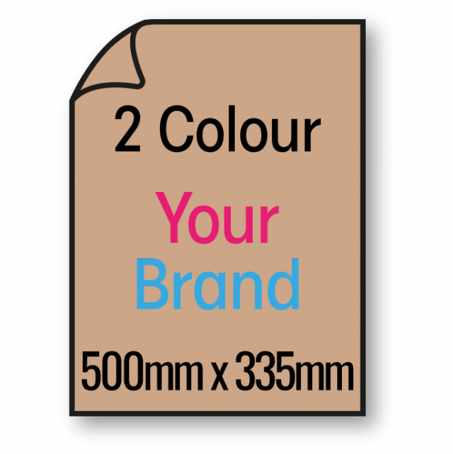 Printed Greaseproof and Food Wrap Paper 2Colour Printed Kraft Brown